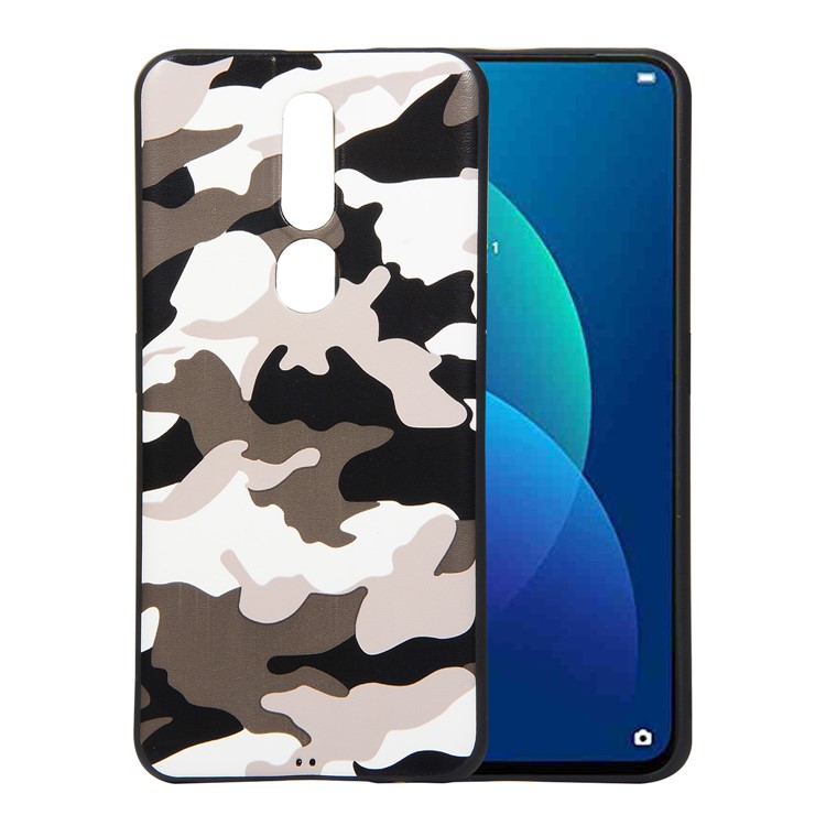 Camouflage Pattern TPU Soft Phone Cover for OPPO F11 Pro - White-1