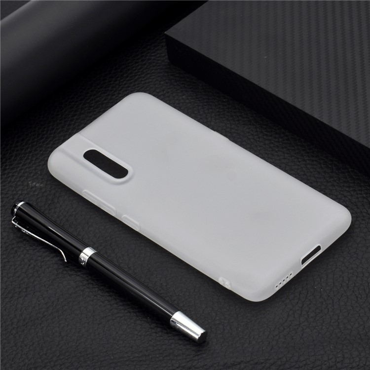 Para Vivo V15 Pro Anti-impressão Digital Cor Sólida Matte TPU Case - Branco-6