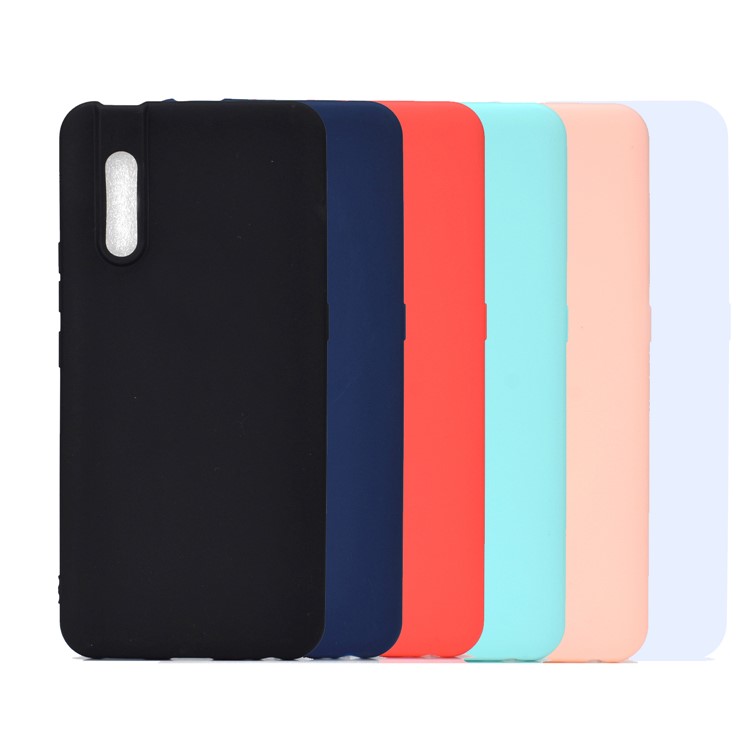 Para Vivo V15 Pro Anti-impressão Digital Cor Sólida Matte TPU Case - Branco-7