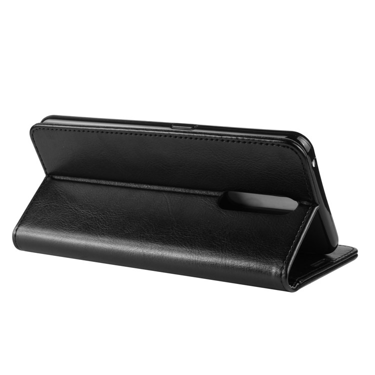 Crazy Horse PU Leather Stand Wallet Flip Case for OPPO F11 - Black-7