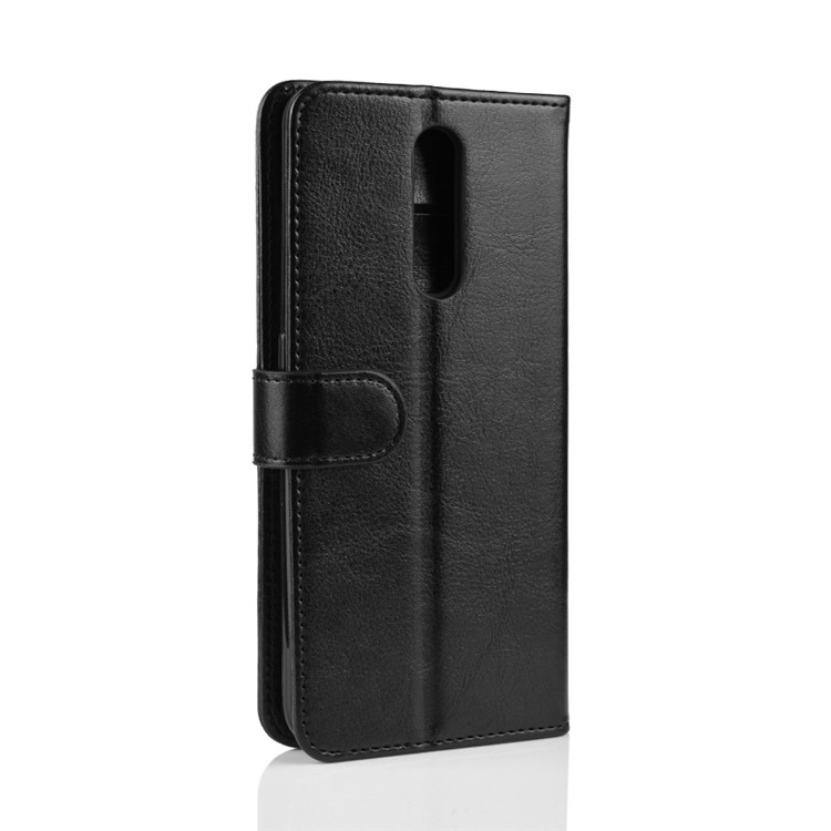 Crazy Horse PU Leather Stand Wallet Flip Case for OPPO F11 - Black-8