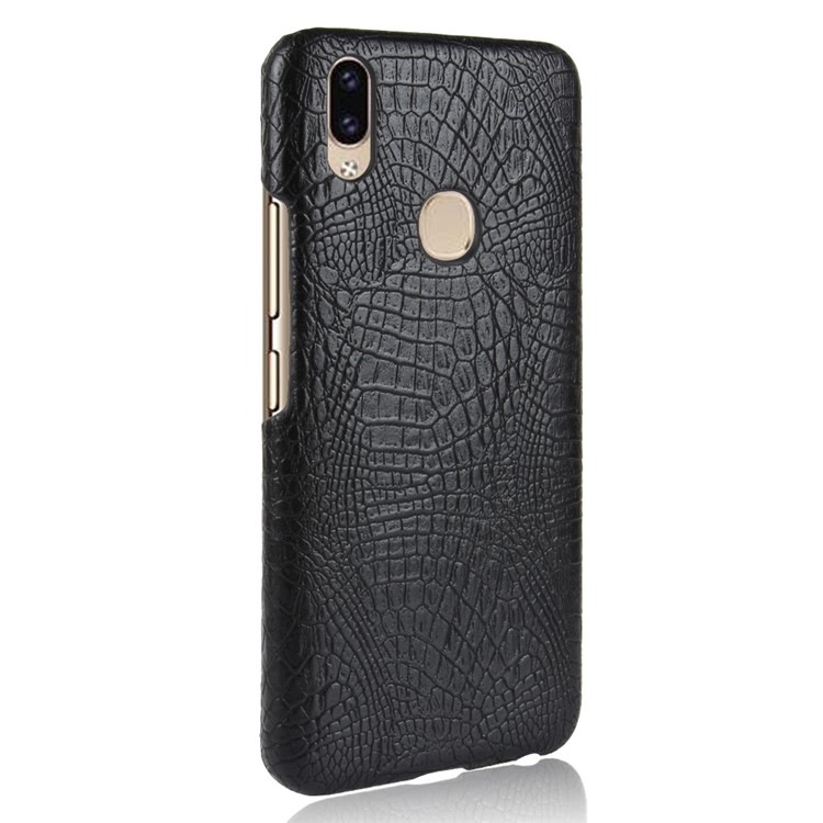 Crocodile Skin PU Leather Coated PC Case for vivo Z3x - Black-3