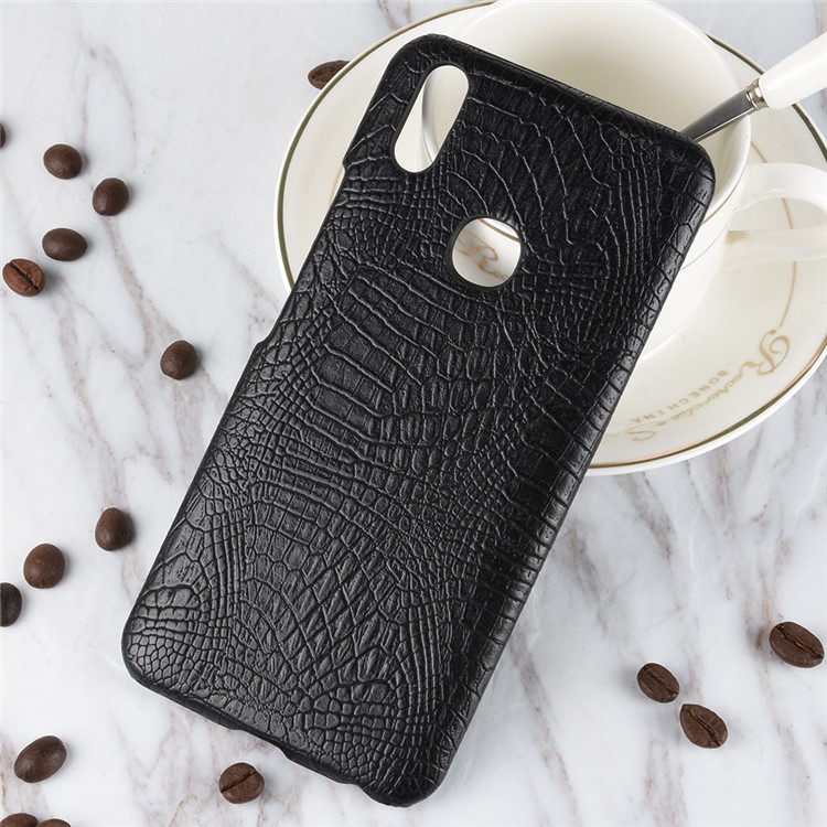 Crocodile Skin PU Leather Coated PC Case for vivo Z3x - Black-5