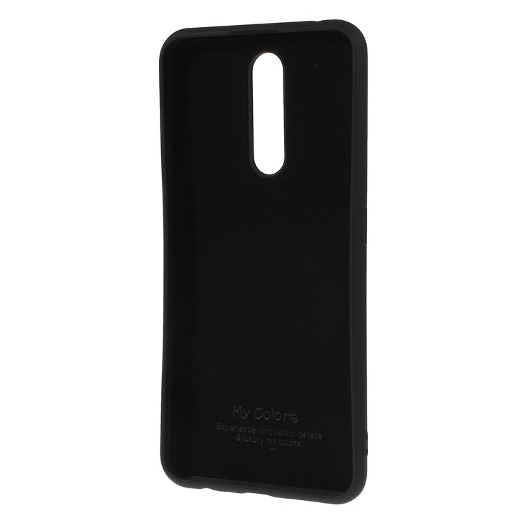 All Wrapped Back and Edges Liquid Silicone Protective Mobile Phone Shell for OPPO A9 - Black-3