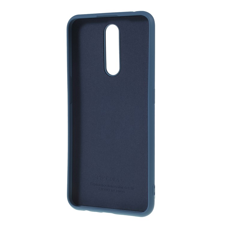 Todos Os Envoltos De Volta E Bordas De Silicone Líquido Shell Escudo Do Telefone Móvel Para Oppo A9 - Azul-3