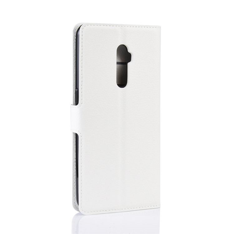 Litchi Skin Wallet Leather Stand Case for OPPO Reno 10x Zoom - White-6