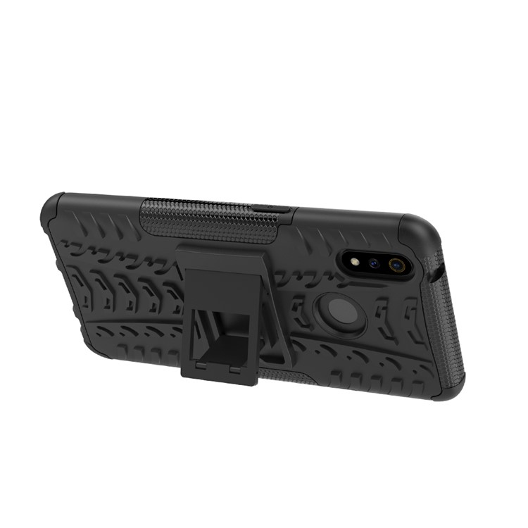 2-in-1 Tyre Pattern PC + TPU Phone Case for Oppo Realme 3 Pro - Black-5