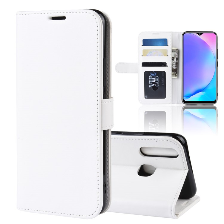 Crazy Horse Wallet Leather Stand Mobile Phone Case for VIVO Y17 / Y3 - White-8