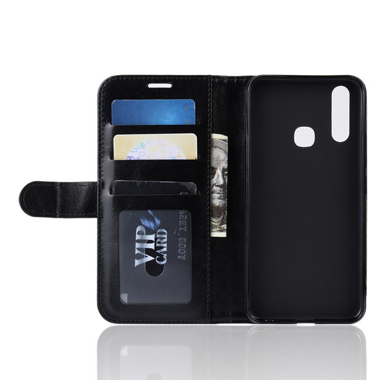 Crazy Horse Wallet Leather Stand Mobile Phone Case for VIVO Y17 / Y3 - Black-4