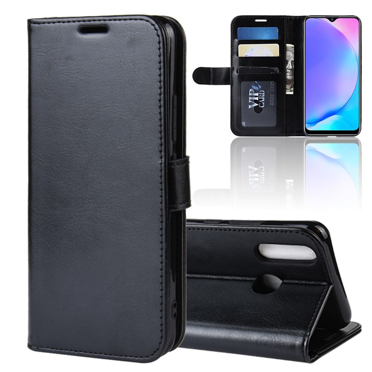 Crazy Horse Wallet Leather Stand Mobile Phone Case for VIVO Y17 / Y3 - Black-8