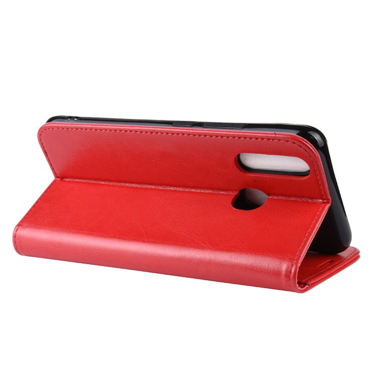 Crazy Horse Wallet Leather Stand Mobile Phone Case for VIVO Y17 / Y3 - Red-6