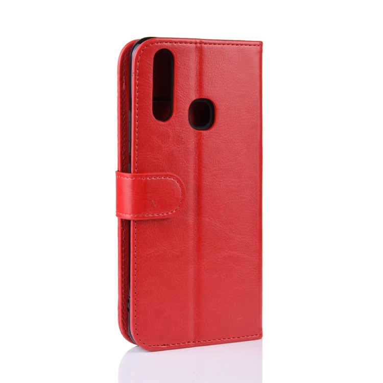 Crazy Horse Wallet Leather Stand Mobile Phone Case for VIVO Y17 / Y3 - Red-7