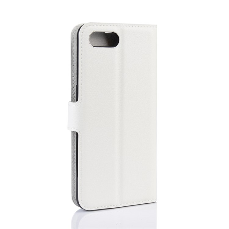 Litchi Skin Leather Wallet Stand Case for OPPO A1k / Realme C2 - White-6