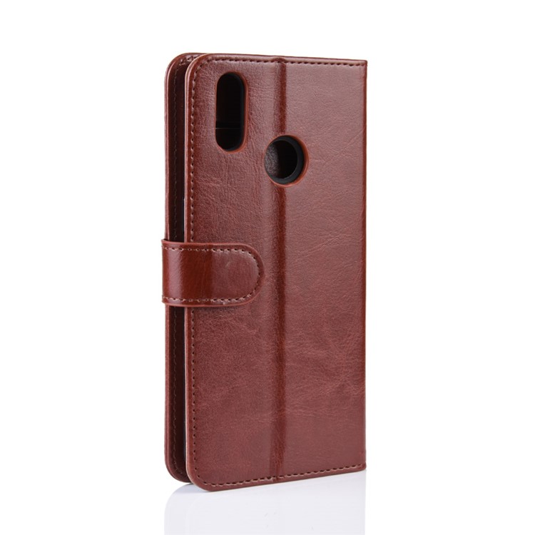 Magnetic Leather Wallet Phone Protective Cover for Oppo Realme 3 Pro/Realme X Lite - Brown-7