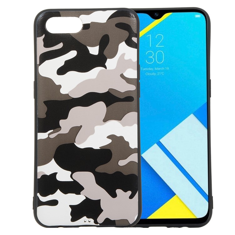 Camouflage Pattern TPU Case for OPPO Realme C2 - White-1