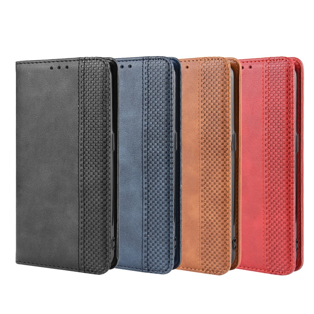 Vintage Style Leather Phone Wallet Casing for Oppo A7/AX7/AX5S/A5S - Black-12