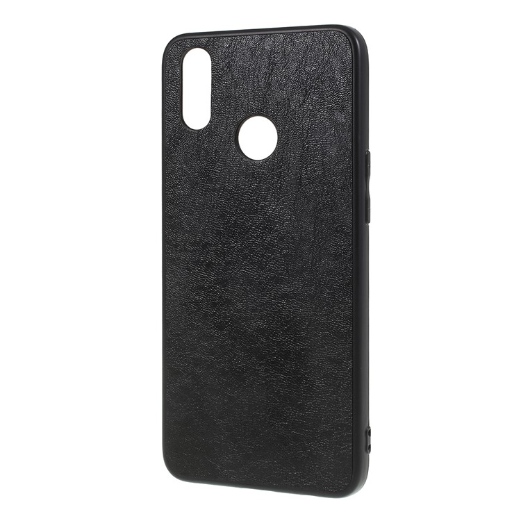 Crazy Horse Skin Leather Coated PC + TPU Back Phone Case for Oppo Realme 3 Pro/Realme X Lite - Black-2