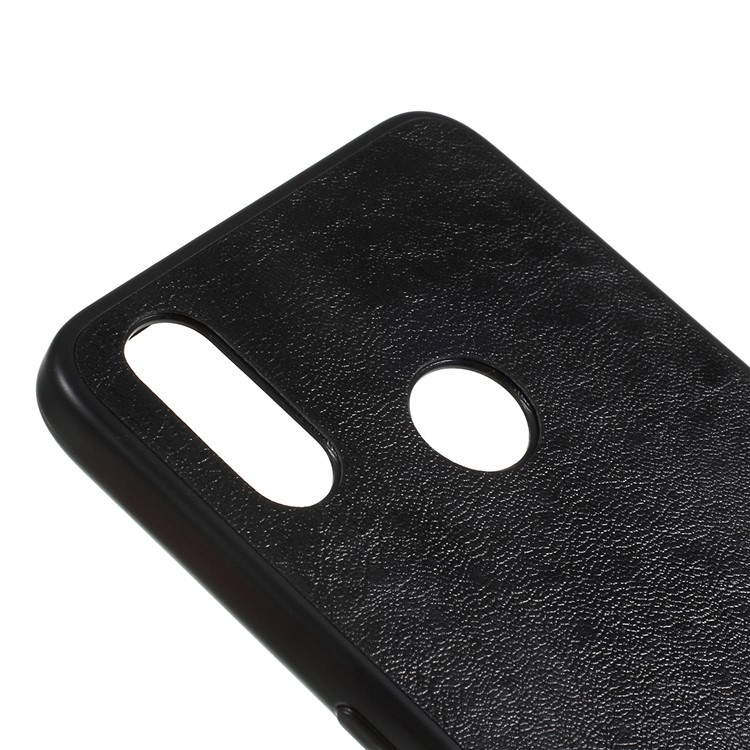 Crazy Horse Skin Leather Coated PC + TPU Back Phone Case for Oppo Realme 3 Pro/Realme X Lite - Black-4