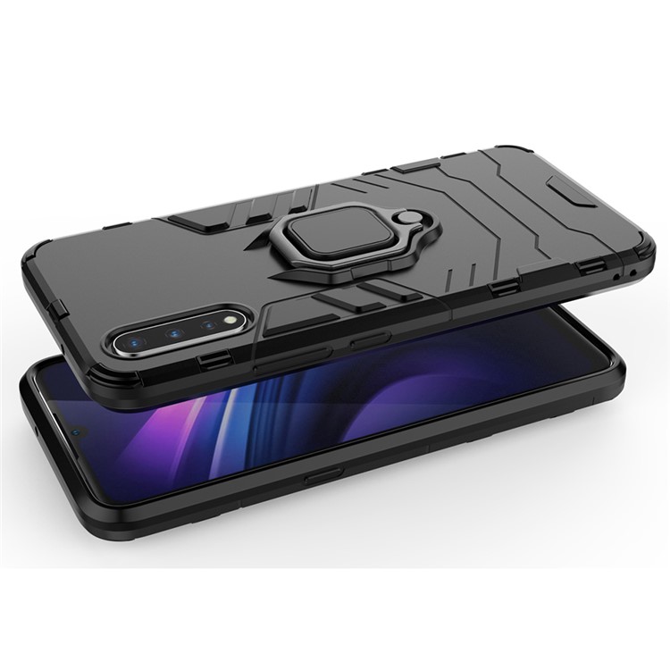 Plastic + TPU Hybrid Case with Kickstand for Oppo K3 / Realme X - Black-6