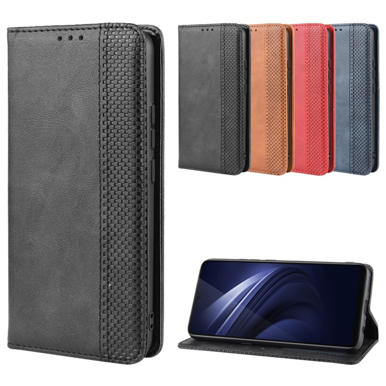 Retro Style PU Leather Stand Wallet Case for Vivo iQOO Neo/S1/V17neo/Z5/Y75 - Black-11