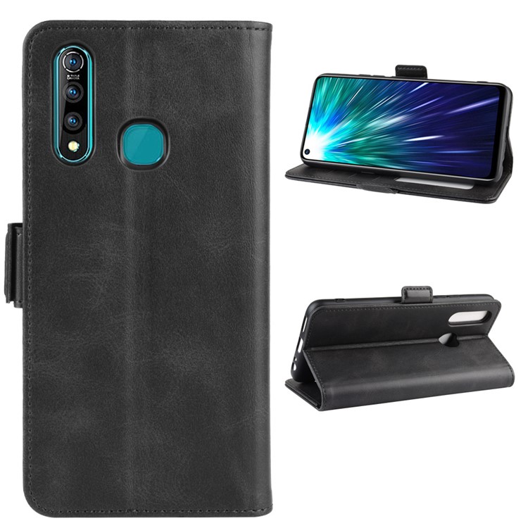 Dual-clasp Leather Shell Cover for vivo Z1 Pro / Z5x - Black-2