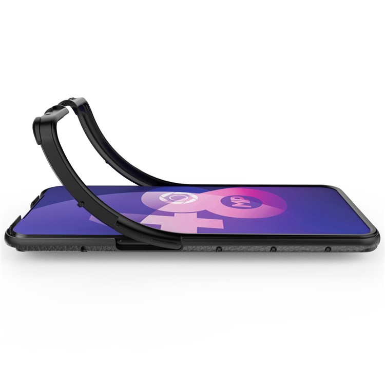 Finger Ring Kickstand PC + TPU Hybrid Phone Cover for Oppo F11 Pro - Black-7