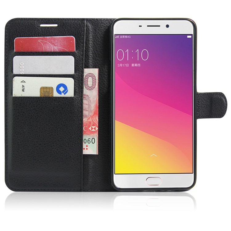 litchi texture wallet leather for oppo f1 plus oppo r9 black tvc mall litchi texture wallet leather for oppo f1 plus oppo r9 black tvc mall