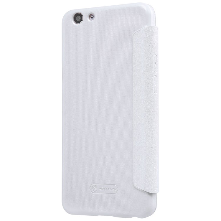 NILLKIN Sparkle Series Smart View Window Leather Case for Oppo F1S / A59 - White-4