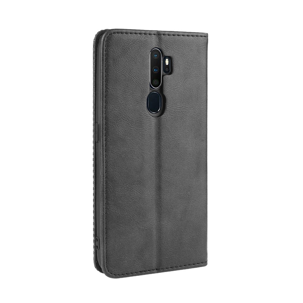 Case de Billetera de Cuero de PU de Estilo Retro Para Oppo A9 2020/A5 2020/a11/a11x - Negro-6