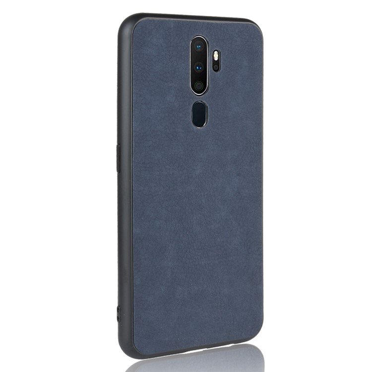 PU Cuir Enduit TPU + PC Coque Arrière Pour OPPO A9 2020 / A5 2020 / A11 / A11X - Bleu-3
