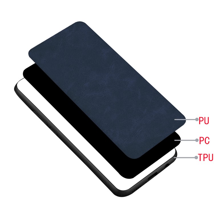 PU Cuir Enduit TPU + PC Coque Arrière Pour OPPO A9 2020 / A5 2020 / A11 / A11X - Bleu-4