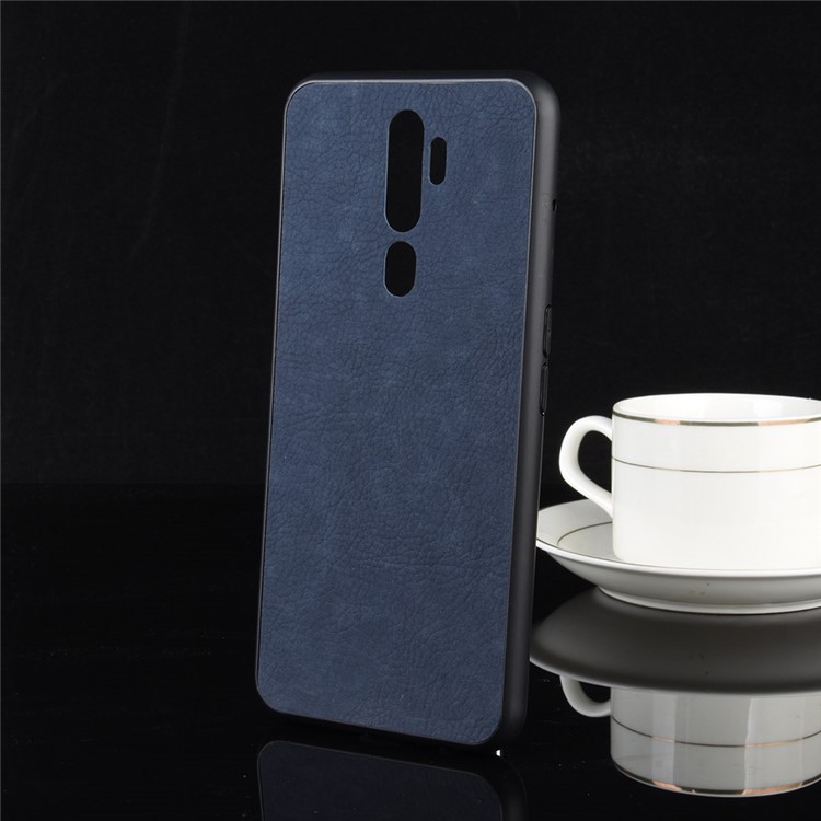 PU Cuir Enduit TPU + PC Coque Arrière Pour OPPO A9 2020 / A5 2020 / A11 / A11X - Bleu-6