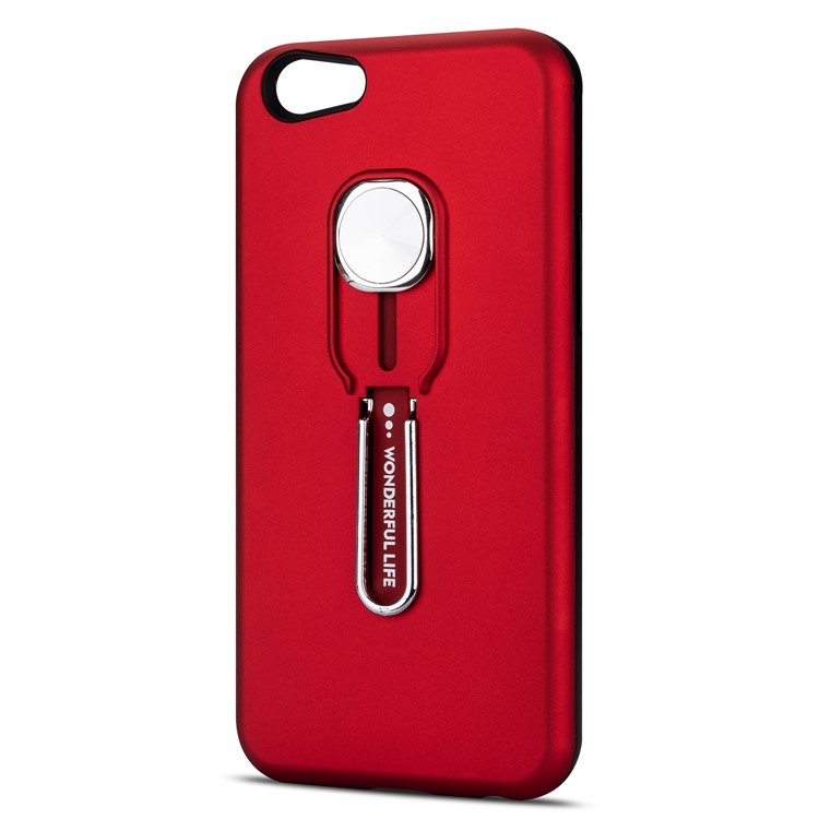 Magnetic Finger Ring Kickstand Phone Shell for Oppo A39 / Oppo A57 - Red-2