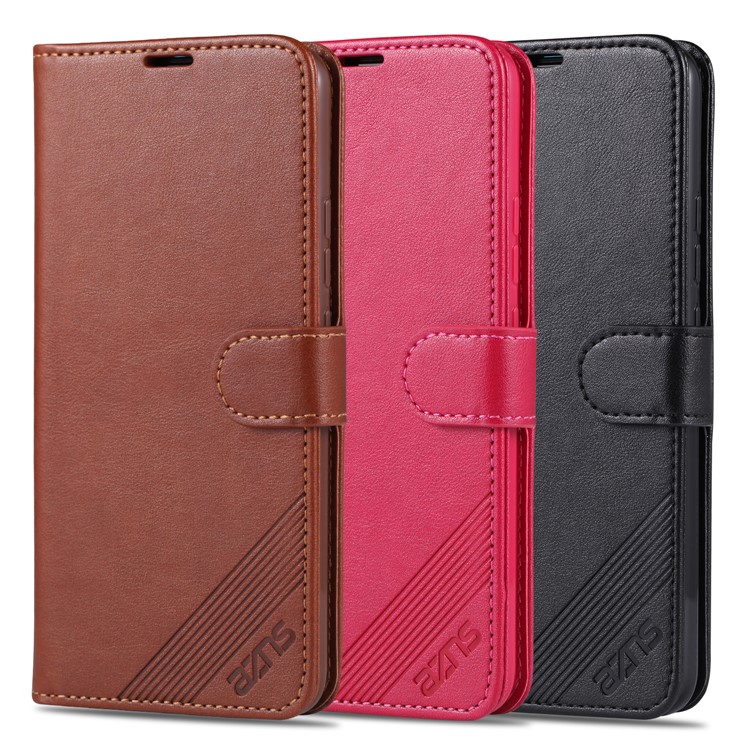 AZNS PU Leather Wallet Stand Cell Phone Shell for vivo iQOO Neo - Brown-10