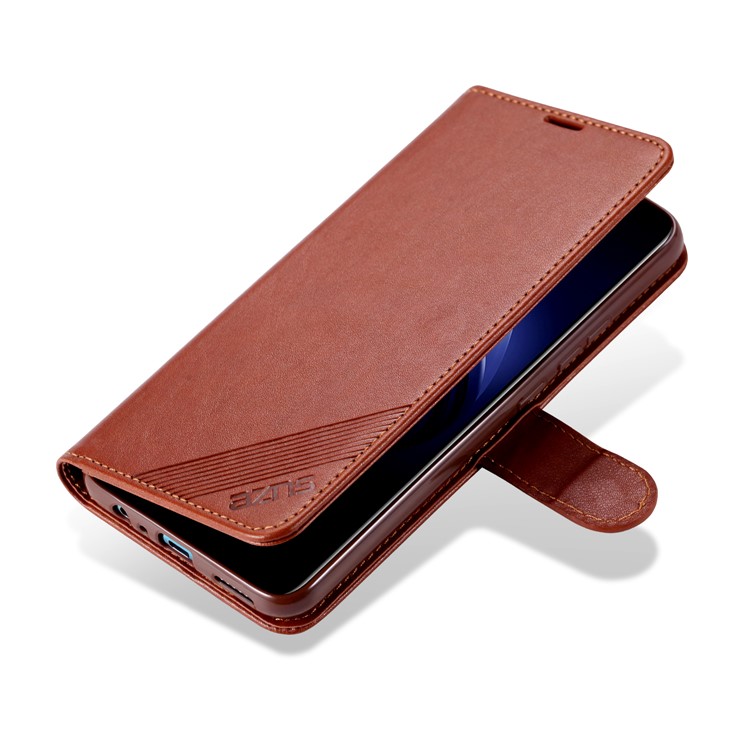 AZNS PU Leather Wallet Stand Cell Phone Shell for vivo iQOO Neo - Brown-4