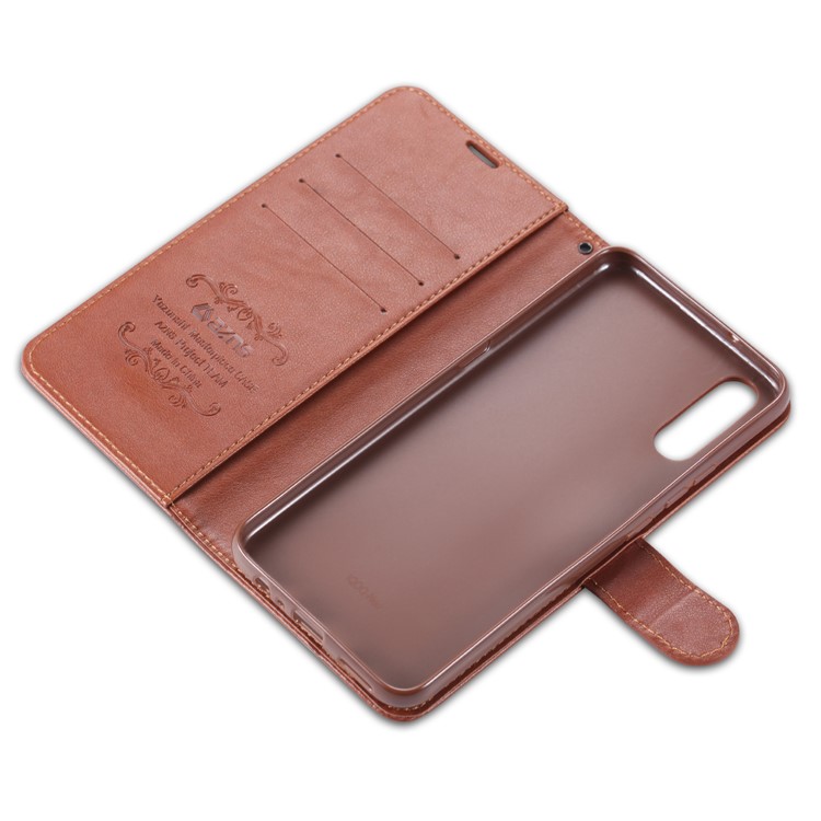 AZNS PU Leather Wallet Stand Cell Phone Shell for vivo iQOO Neo - Brown-8