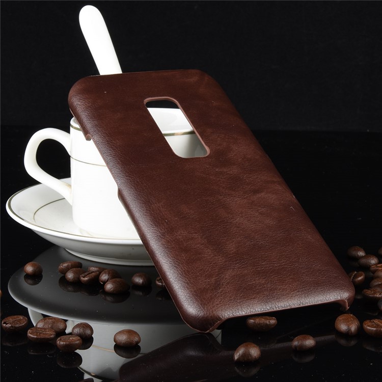 Litchi Texture PU Leather Back Phone Case for vivo V17 Pro - Brown-5