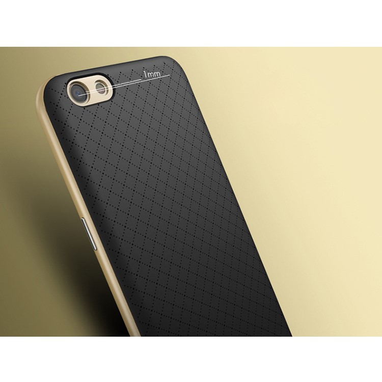 IPAKY PC Bumper + TPU Back Case for Oppo R9s - Gold-5