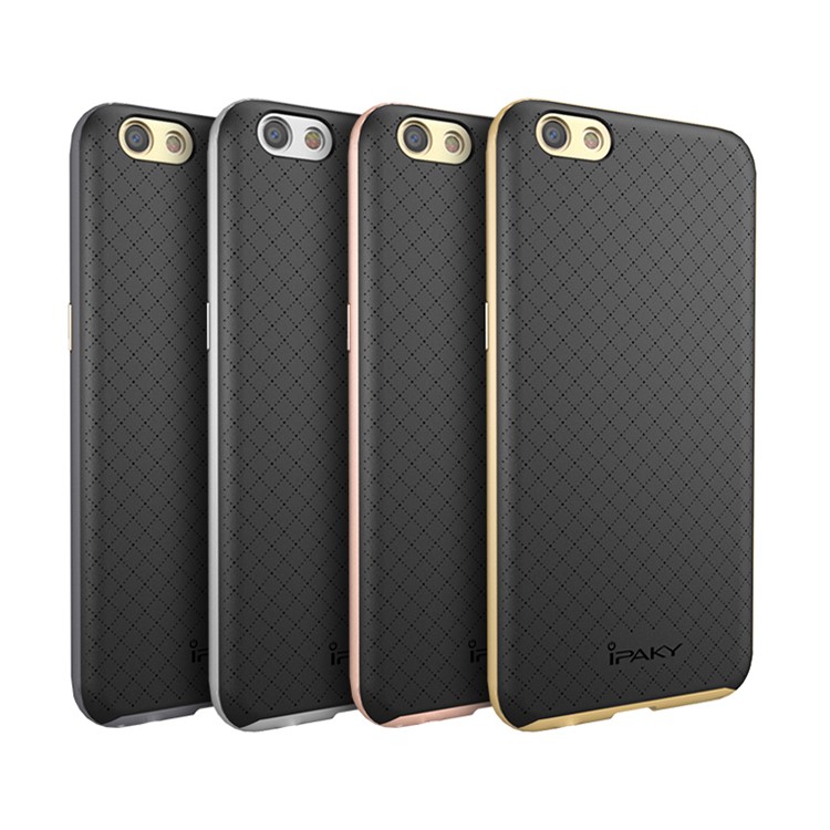 IPAKY PC Bumper + TPU Back Case for Oppo R9s - Gold-9