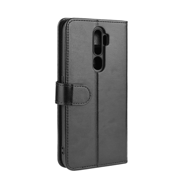 Crazy Horse Texture Wallet Leather Phone Case for OPPO A9 (2020)/A5 (2020) - Black-4