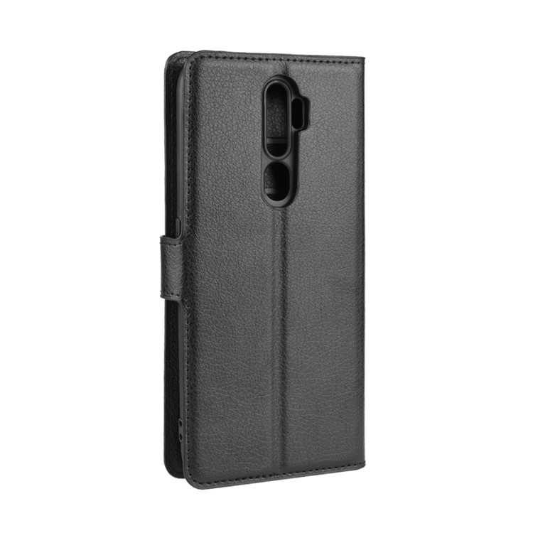 Litchi Grain Wallet Flip Leather Case for OPPO A9 (2020)/OPPO A5 (2020) - Black-4