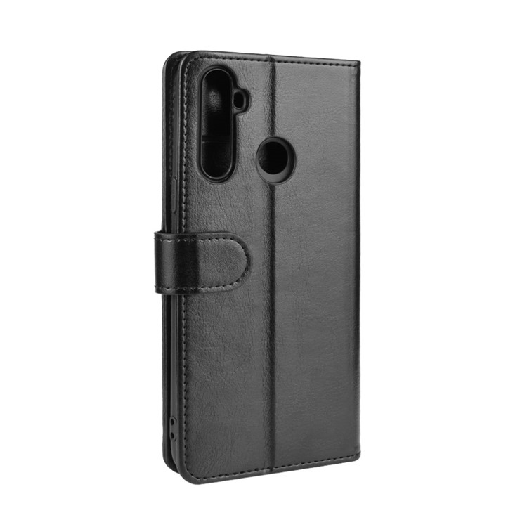 Crazy Horse Leather Stand Case with Card Slots for OPPO Realme 5 Pro - Black-4