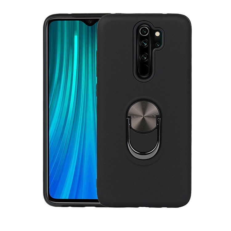 Detachable PC + TPU Combo Case with Finger Ring Kickstand for OPPO A9 (2020) / A11x - Black-1