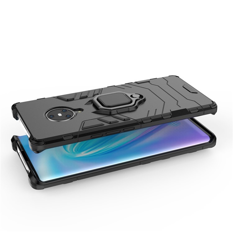 Cool Guard Ring Holder Kickstand PC TPU Hybrid Case for vivo NEX 3 - Black-6