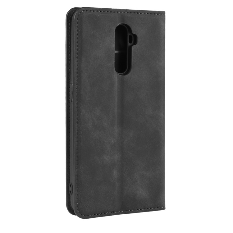 Silky Touch Leather Shell Case for OPPO Reno Ace/Realme X2 Pro - Black-6