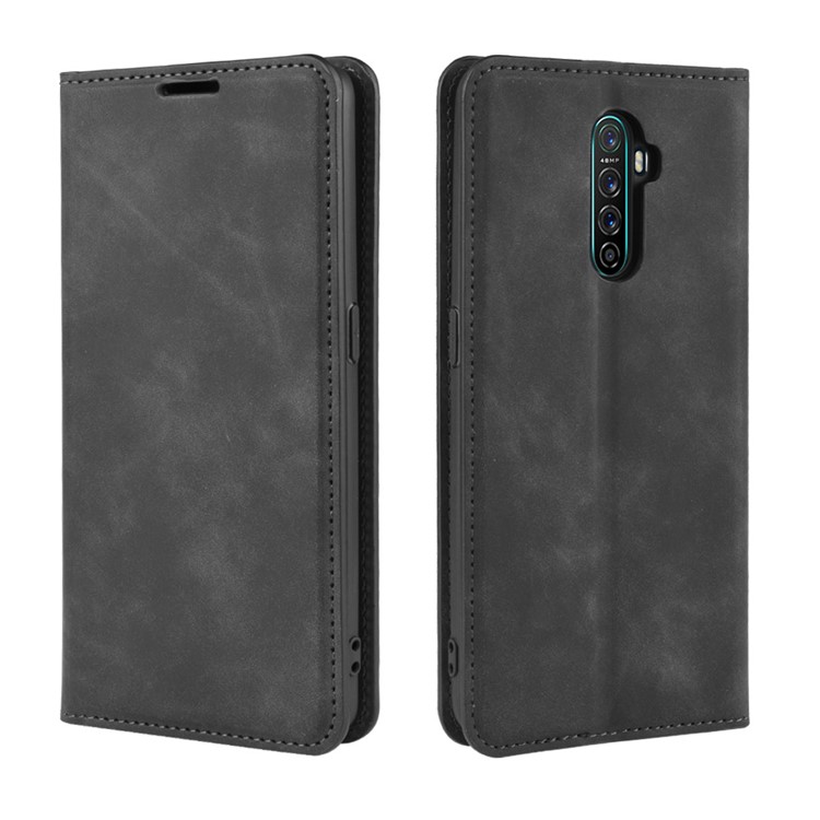 Silky Touch Leather Shell Case for OPPO Reno Ace/Realme X2 Pro - Black-7