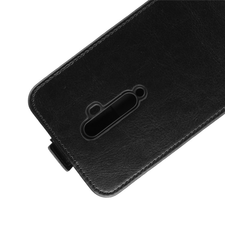 Crazy Horse Skin Vertical Flip Leather Card Holder Case for OPPO Reno2 / OPPO Reno2 F - Black-2