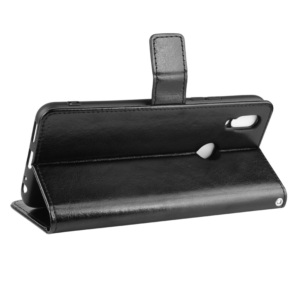 Crazy Horse Wallet Leather Stand Case for vivo Y11 (2019) - Black-5