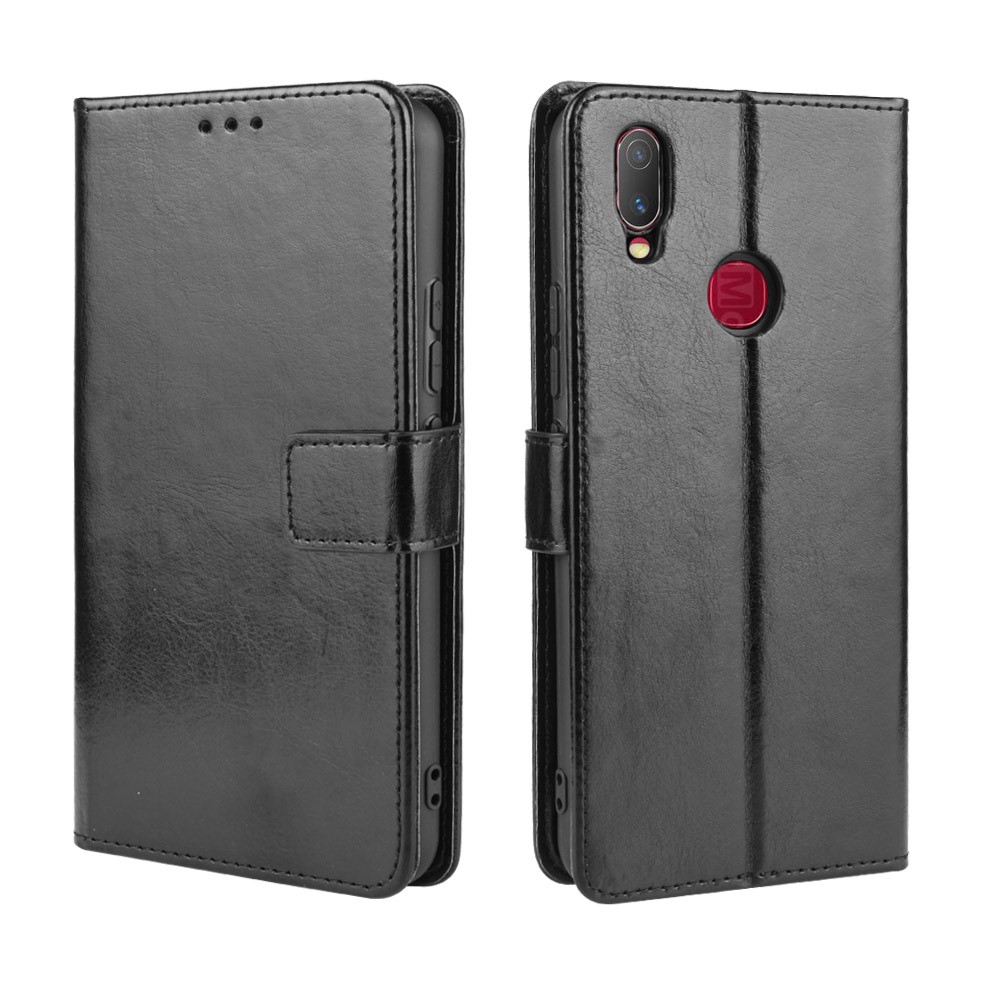 Crazy Horse Wallet Leather Stand Case for vivo Y11 (2019) - Black-7