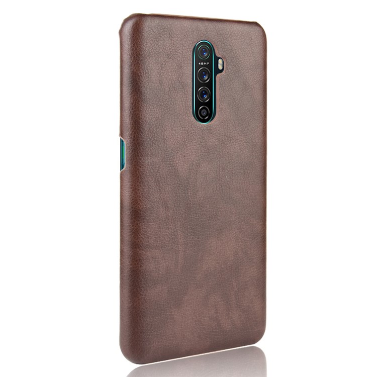 Litchi Texture PU Leather+PC Phone Cover for Oppo Reno Ace / Realme X2 Pro - Brown-3